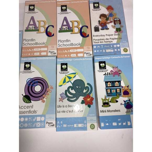 Lot 7 Cricut Cartridges w/Manual & Keyboard Complete in Boxes - Picture 3 of 5